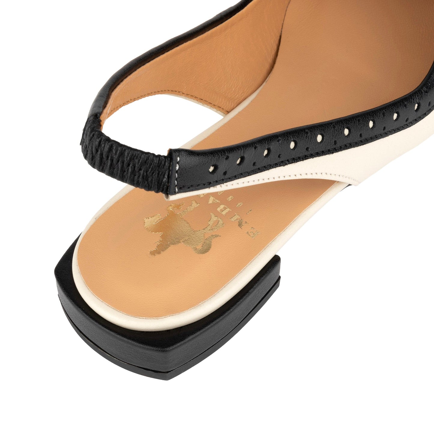 Holly - Cream & Black Womens Sandals Embassy London