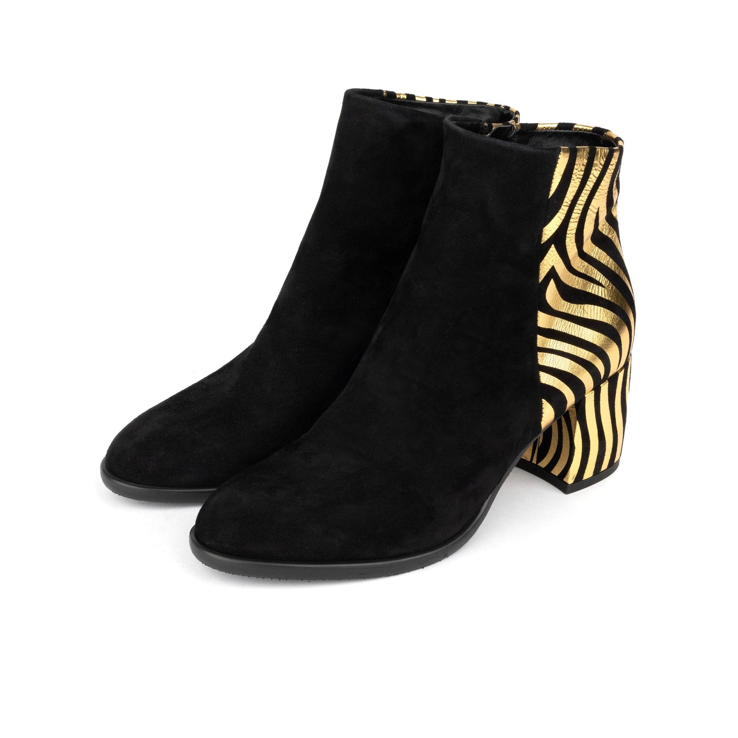 Impala - Black & Gold Womens Ankle Boots Embassy London