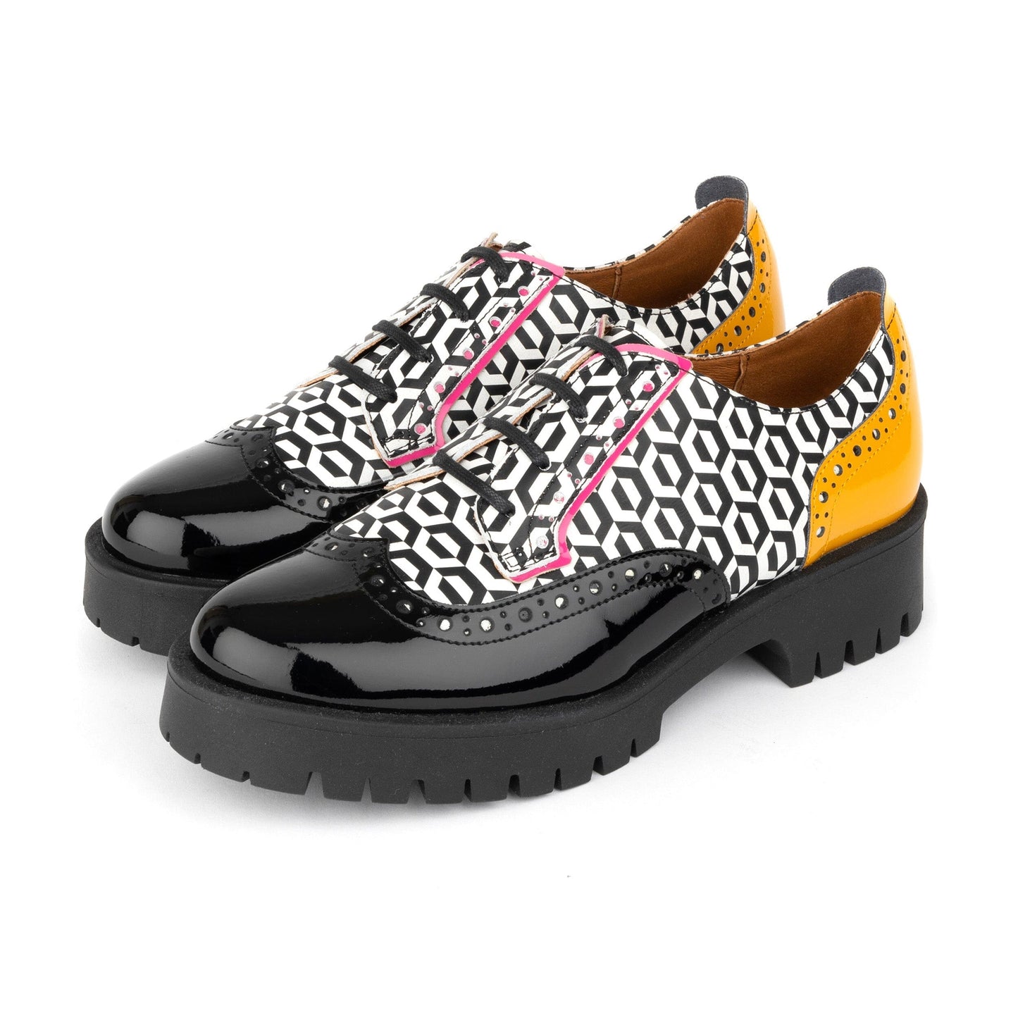 Artisan - Black & White & Yellow Hexa Womens Shoes Embassy London