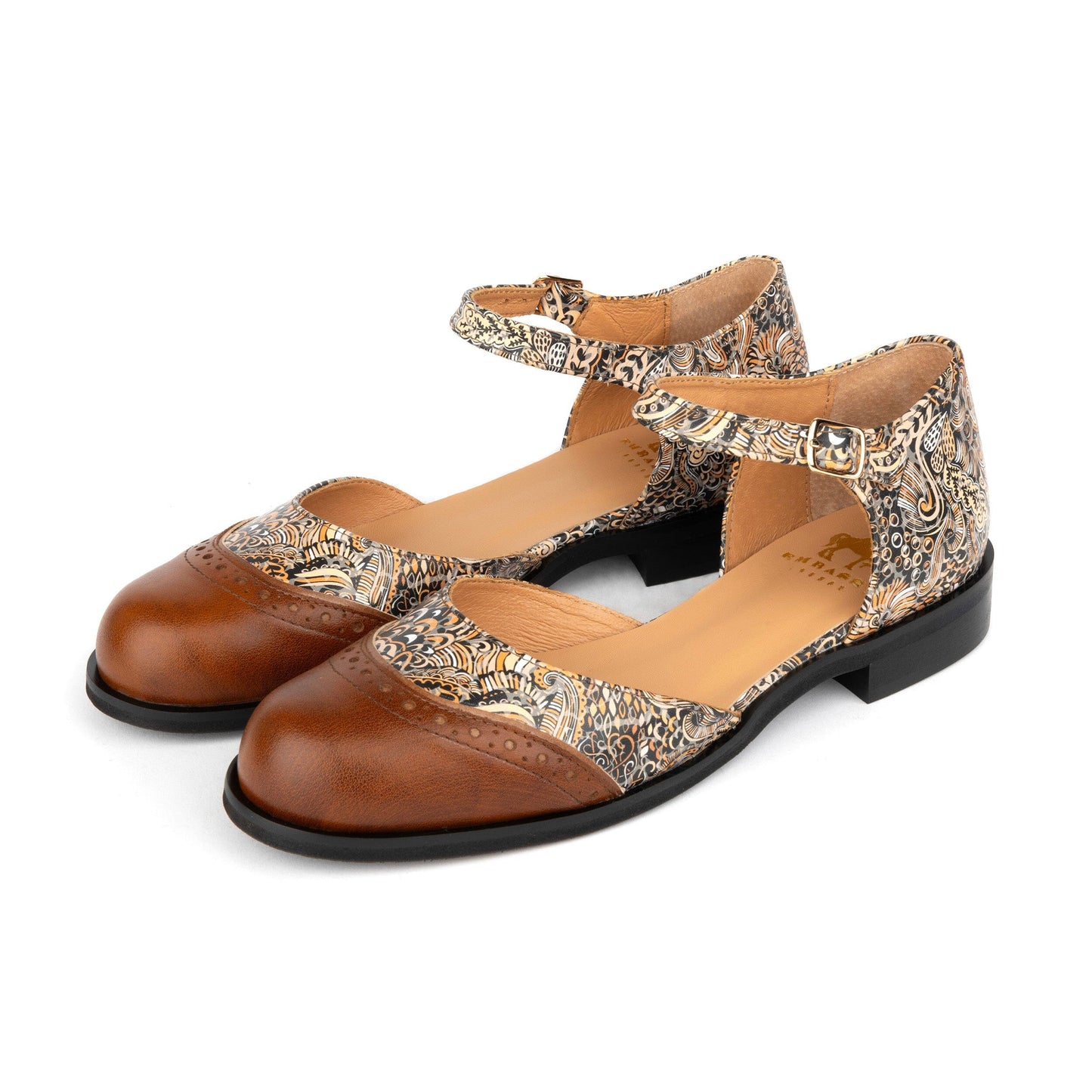 Gigot - Brown Paisley Womens Sandals Embassy London