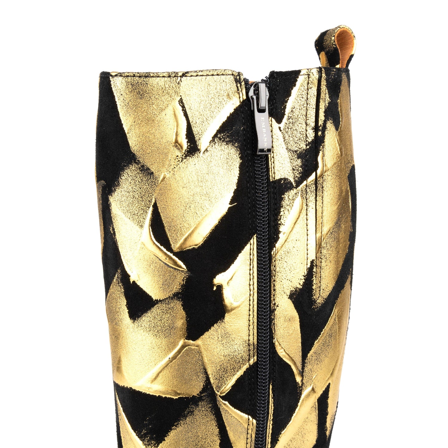 GoGo - Gold & Black Womens Tall Boots Embassy London