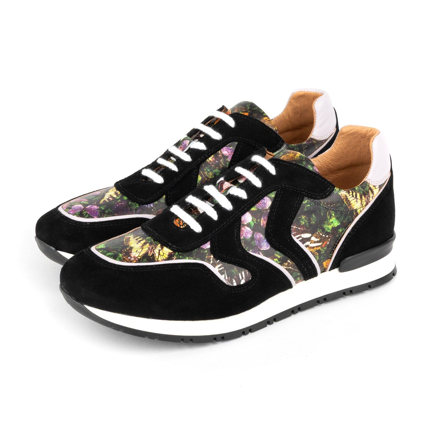 Savana - Black & Butterfly Multi Womens Trainers Embassy London