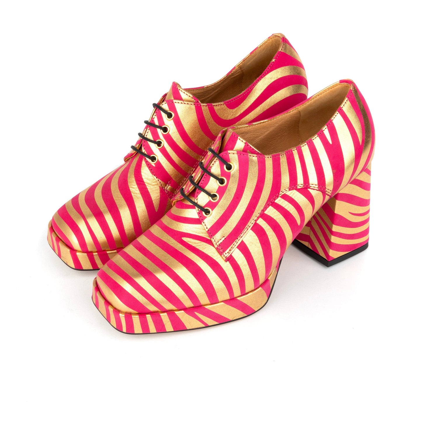 Roulette Platform - Pink & Gold Womens Heels Embassy London