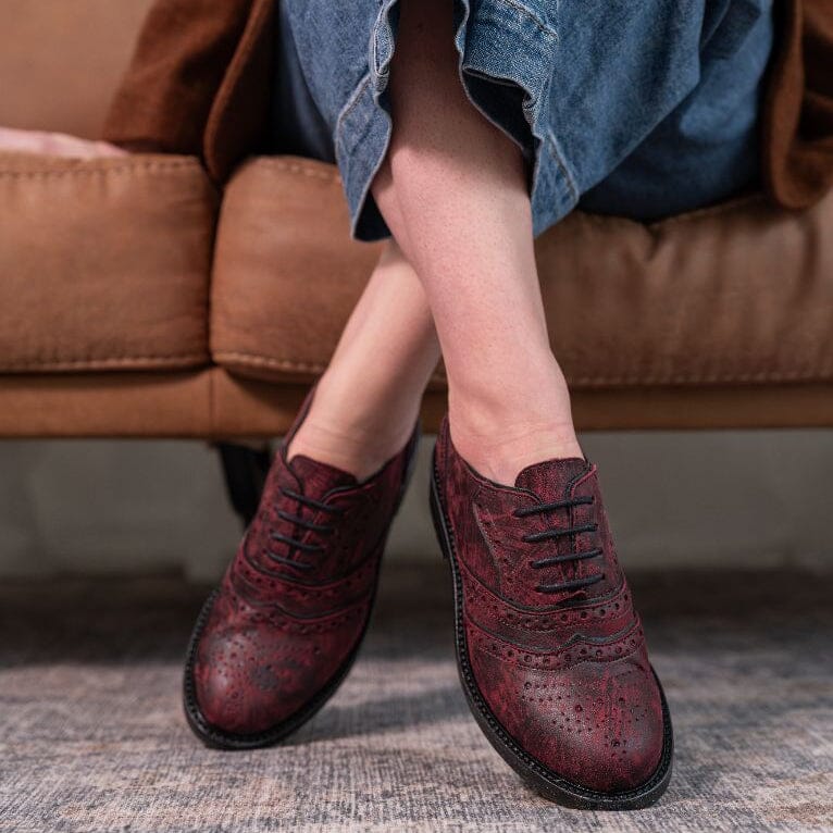 Brick Lane - Burgundy Womens Shoes Embassy London