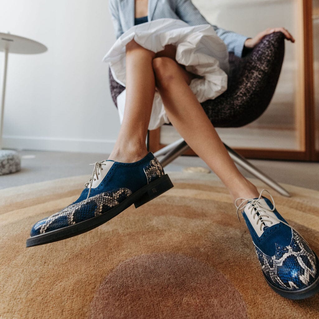 Vivienne - Blue Snake Womens Shoes Embassy London