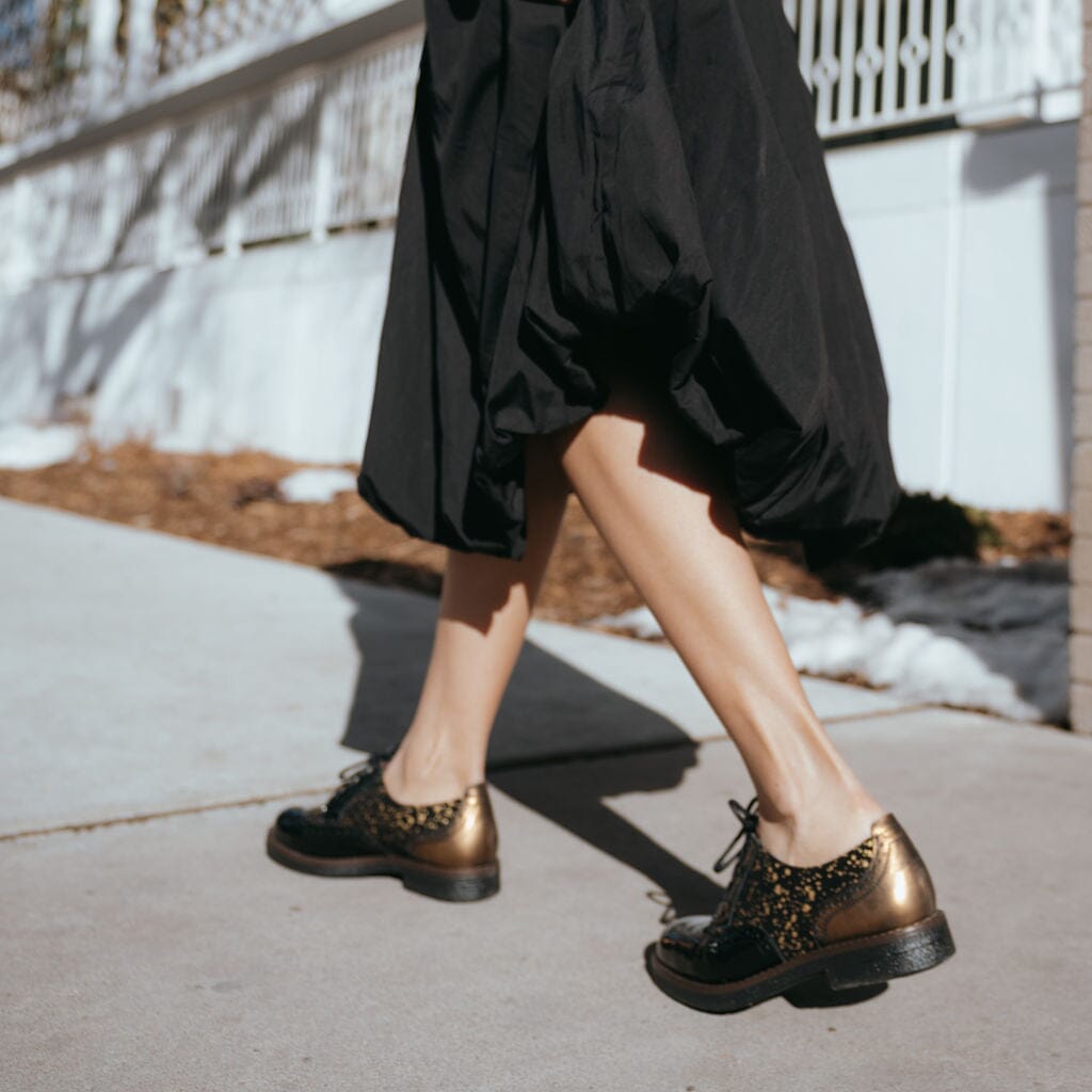 The Artist - Black & Gold Drops Womens Shoes Embassy London