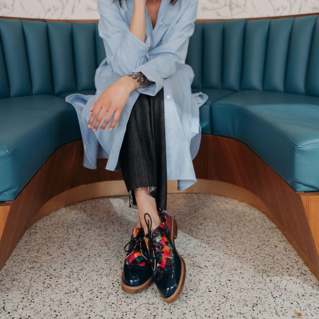 The Artist - Navy & Pink & Infinity Womens Shoes Embassy London