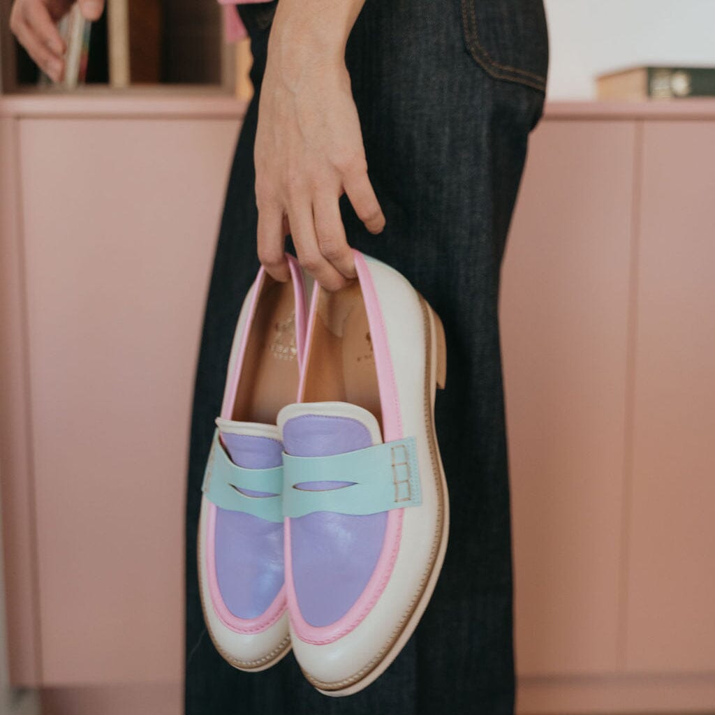 Kay - Multi Pastel Womens Loafers Embassy London