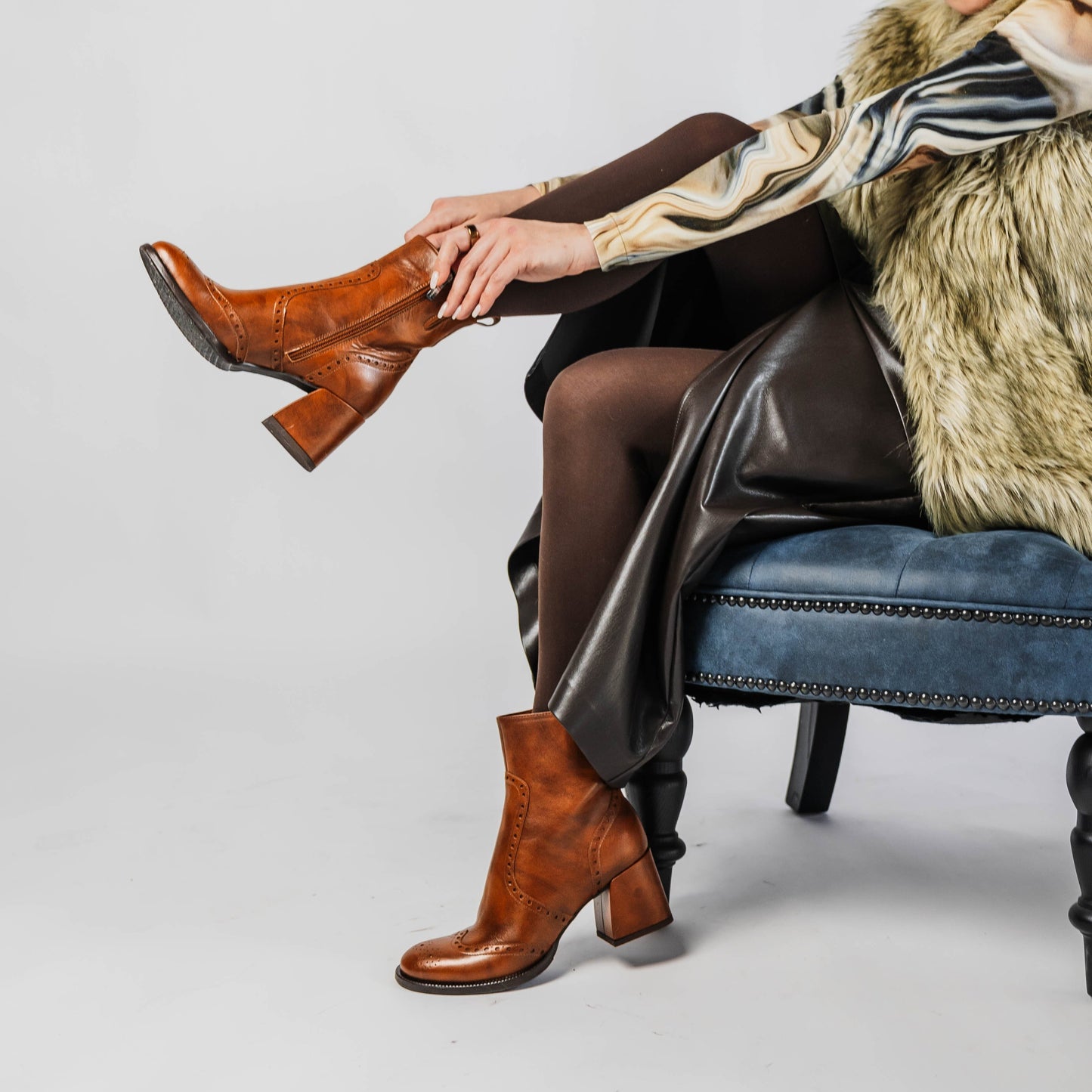 Chloe - Brown Womens Ankle Boots Embassy London