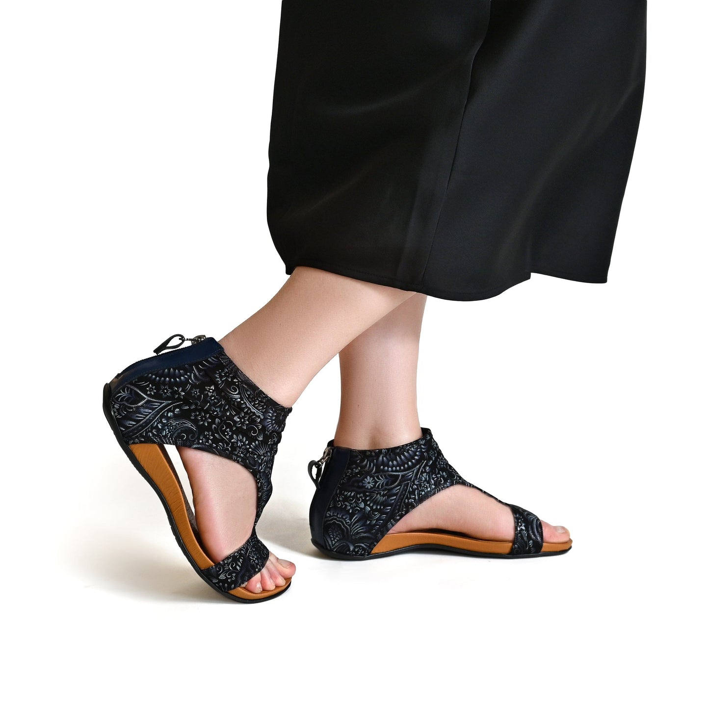 Downtown - Navy Floral Multi Womens Sandals Embassy London