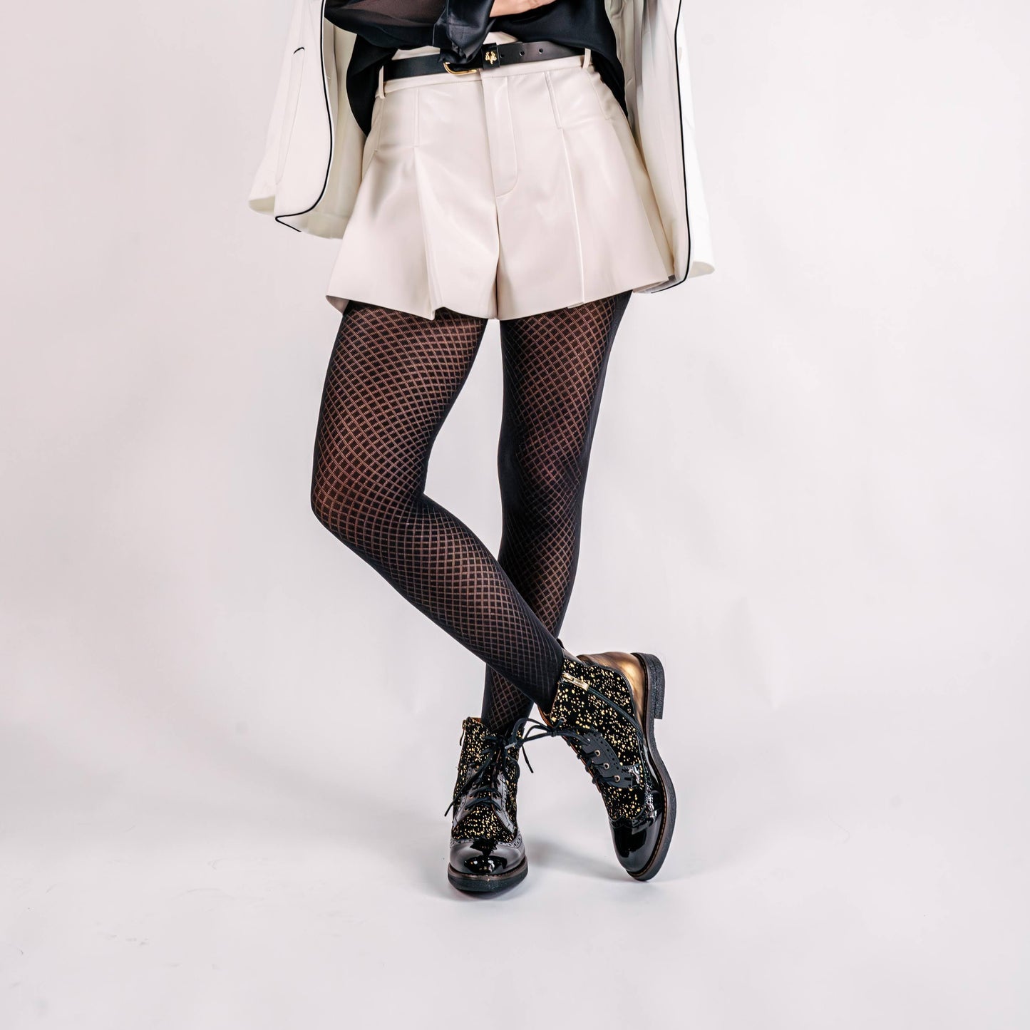 Hatter - Black Gold Drops Womens Ankle Boots Embassy London