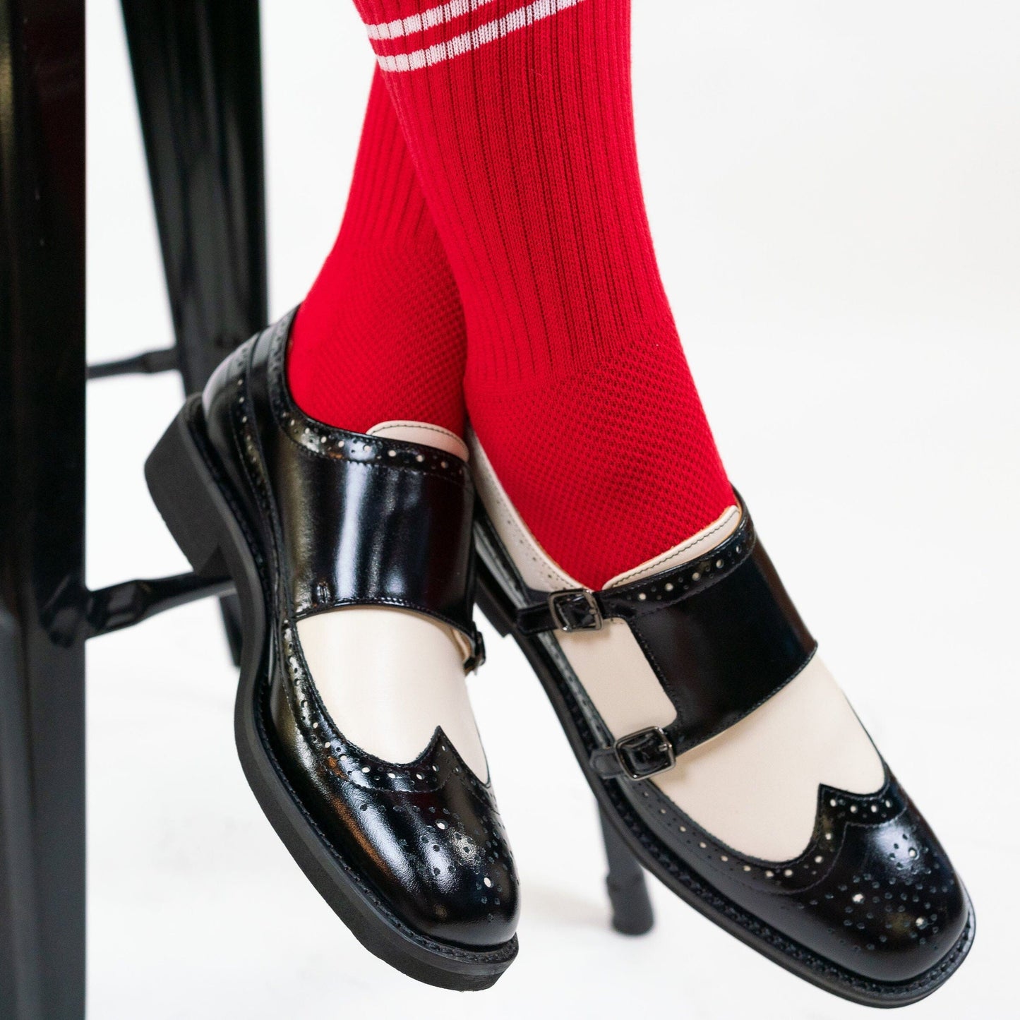 Windsor - Black & Cream Womens Shoes Embassy London