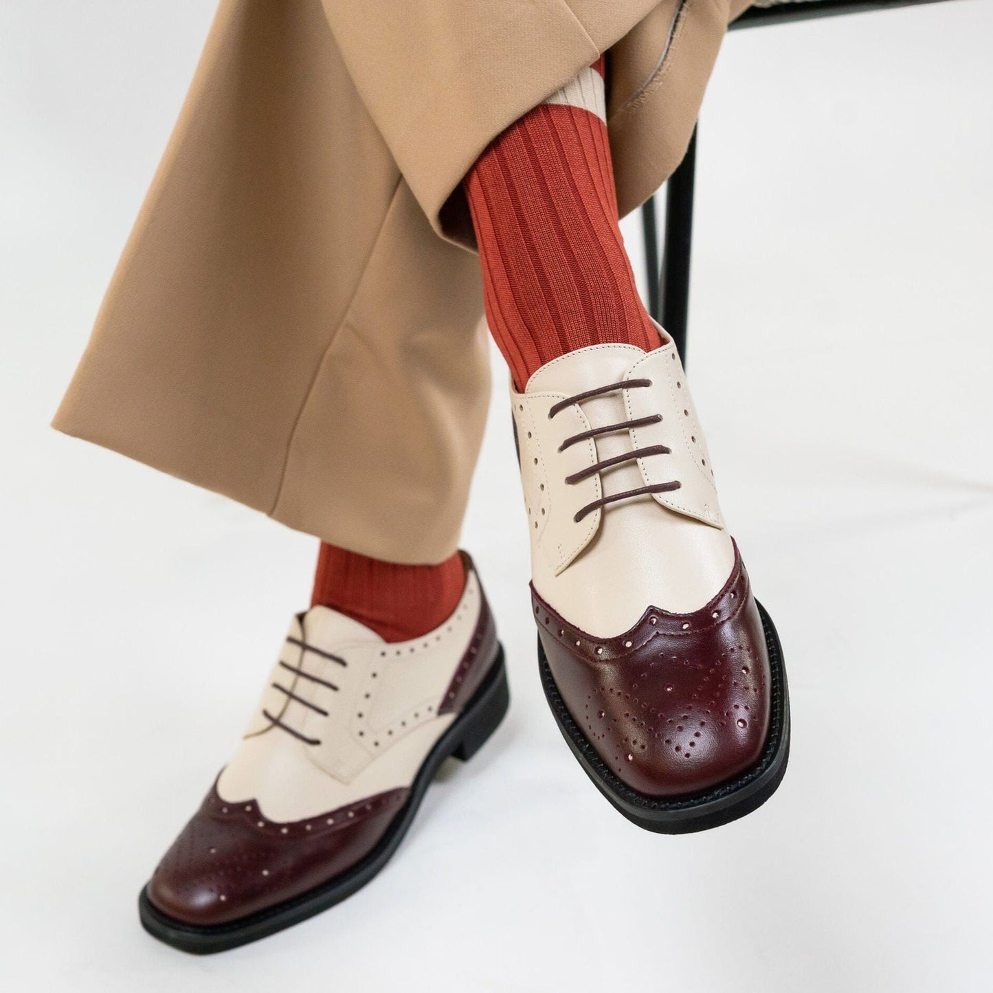 Eton - Burgundy & Cream Womens Shoes Embassy London