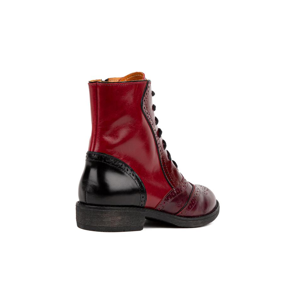 Brick Lane Boots - Claret & Red & Black Ankle Boots Embassy London