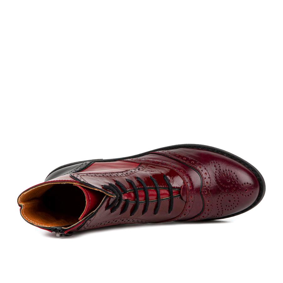 Brick Lane Boots - Claret & Red & Black Ankle Boots Embassy London