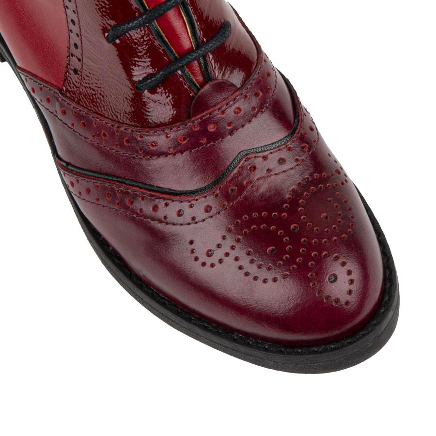 Brick Lane Boots - Claret & Red & Black Ankle Boots Embassy London