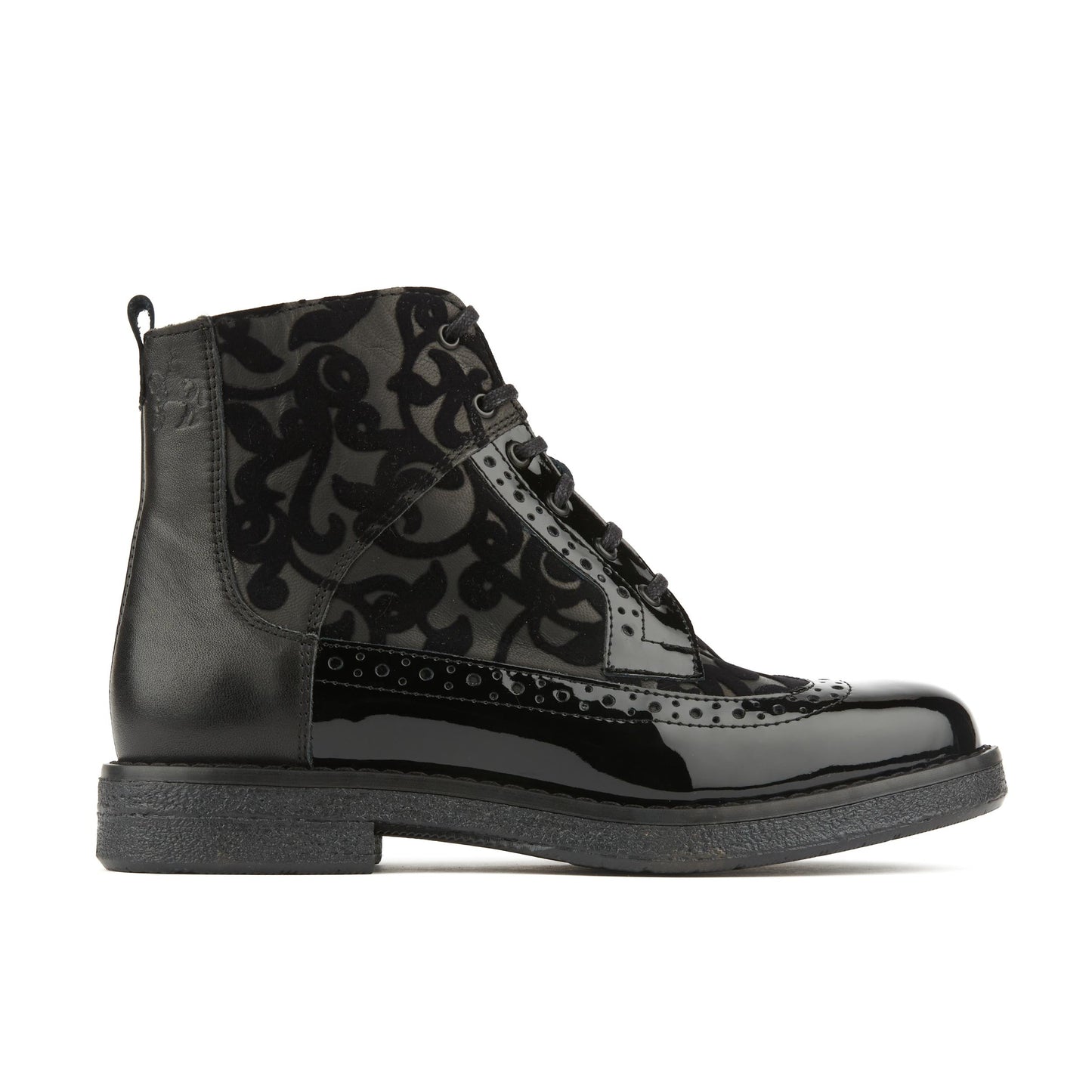 Hatter - Black Floral Ankle Boots Embassy London