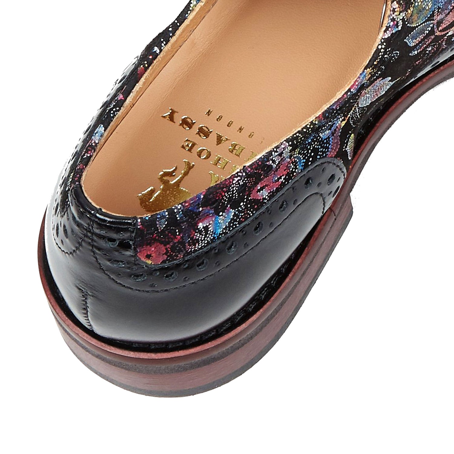 Vivienne - Black Flower Shoes Embassy London