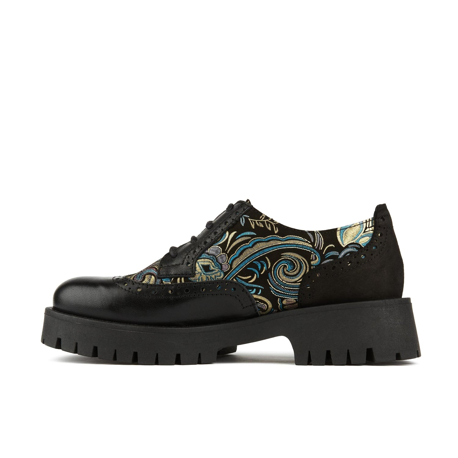 Artisan - Black & Navy & Gold Womens Shoes Embassy London 