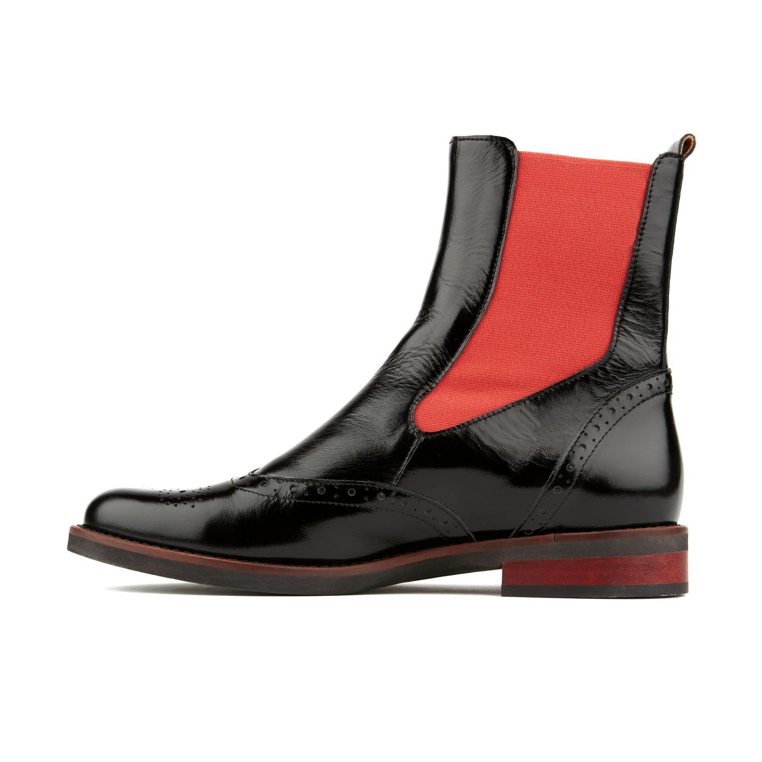 Catherine - Black & Red Ankle Boots Embassy London 