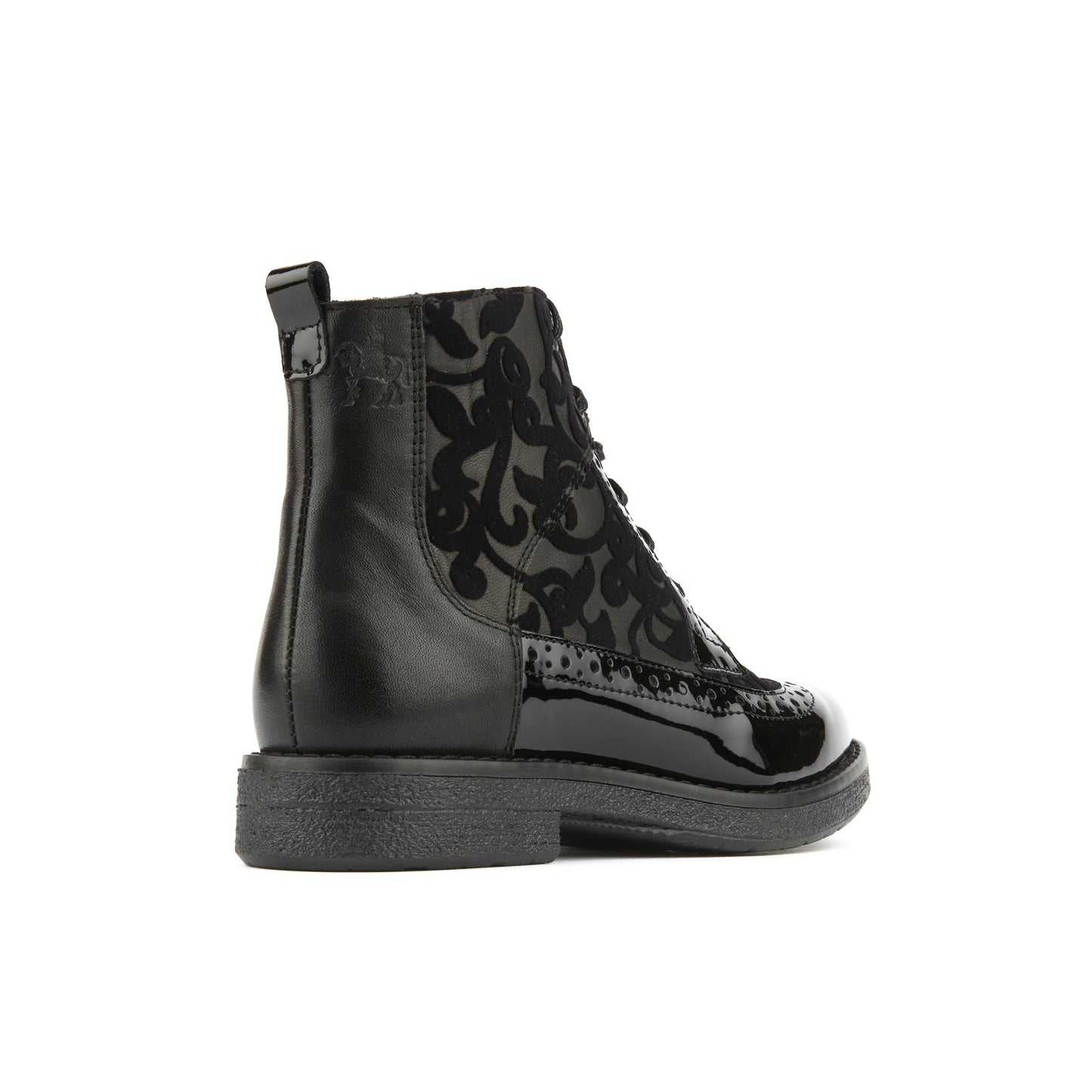 Hatter - Black Floral Ankle Boots Embassy London