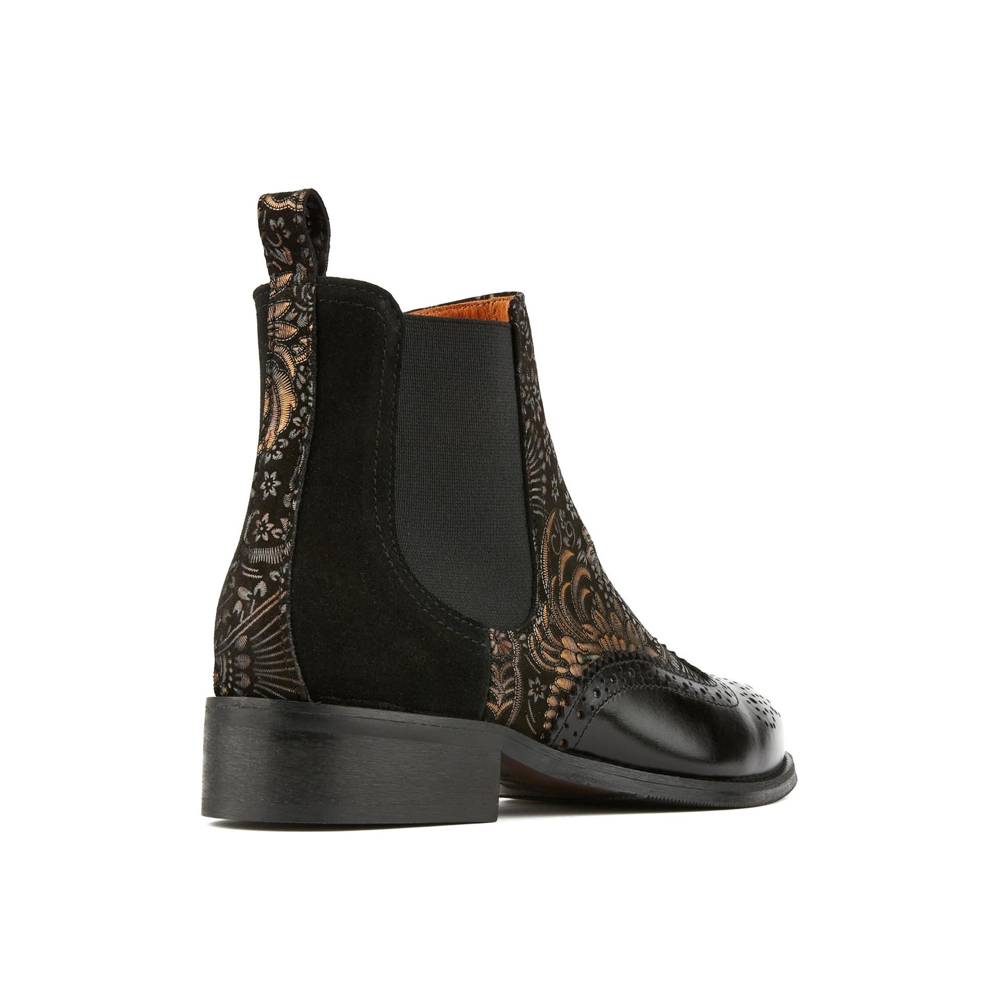 Mamacita - Black & Gold Ankle Boots Embassy London