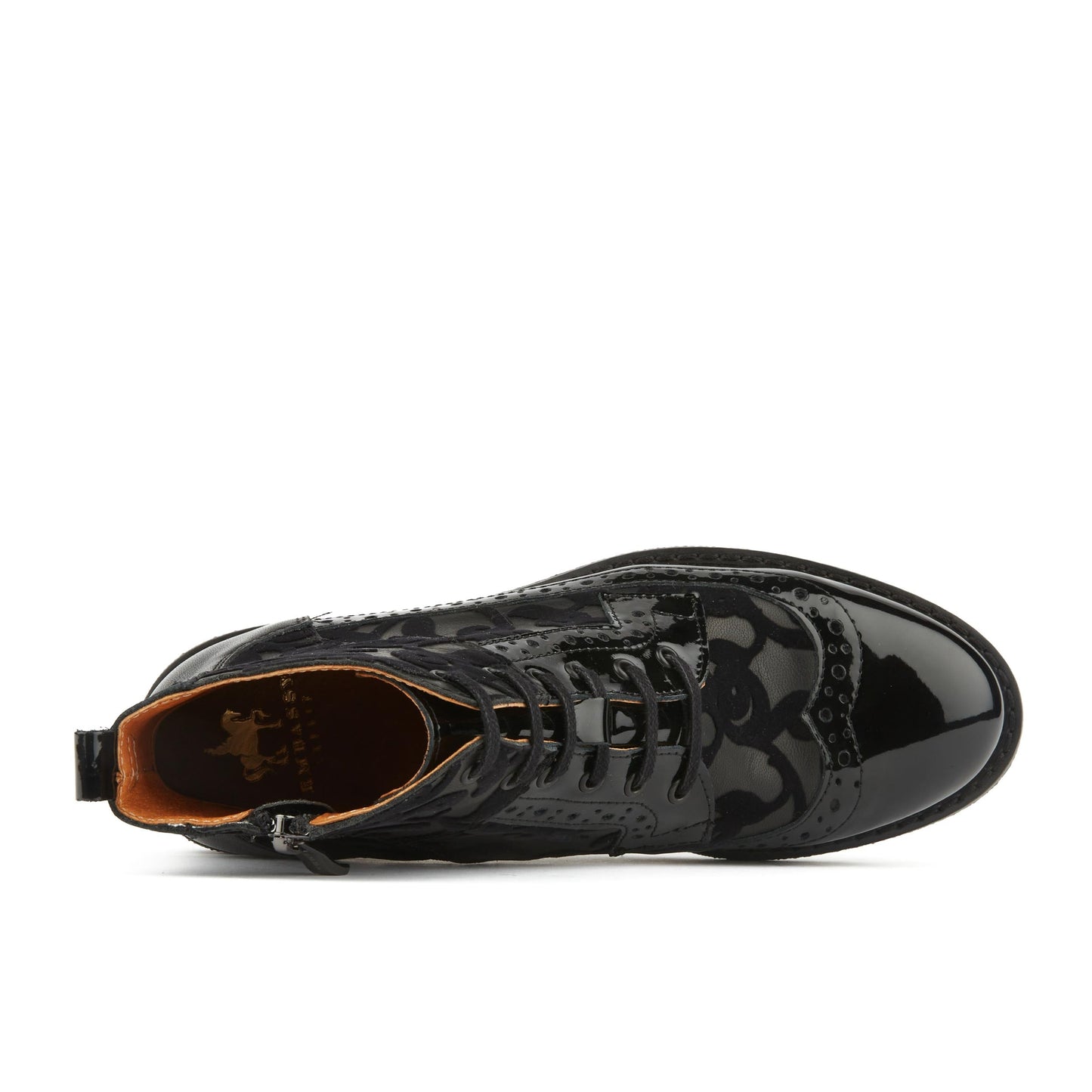 Hatter - Black Floral Ankle Boots Embassy London