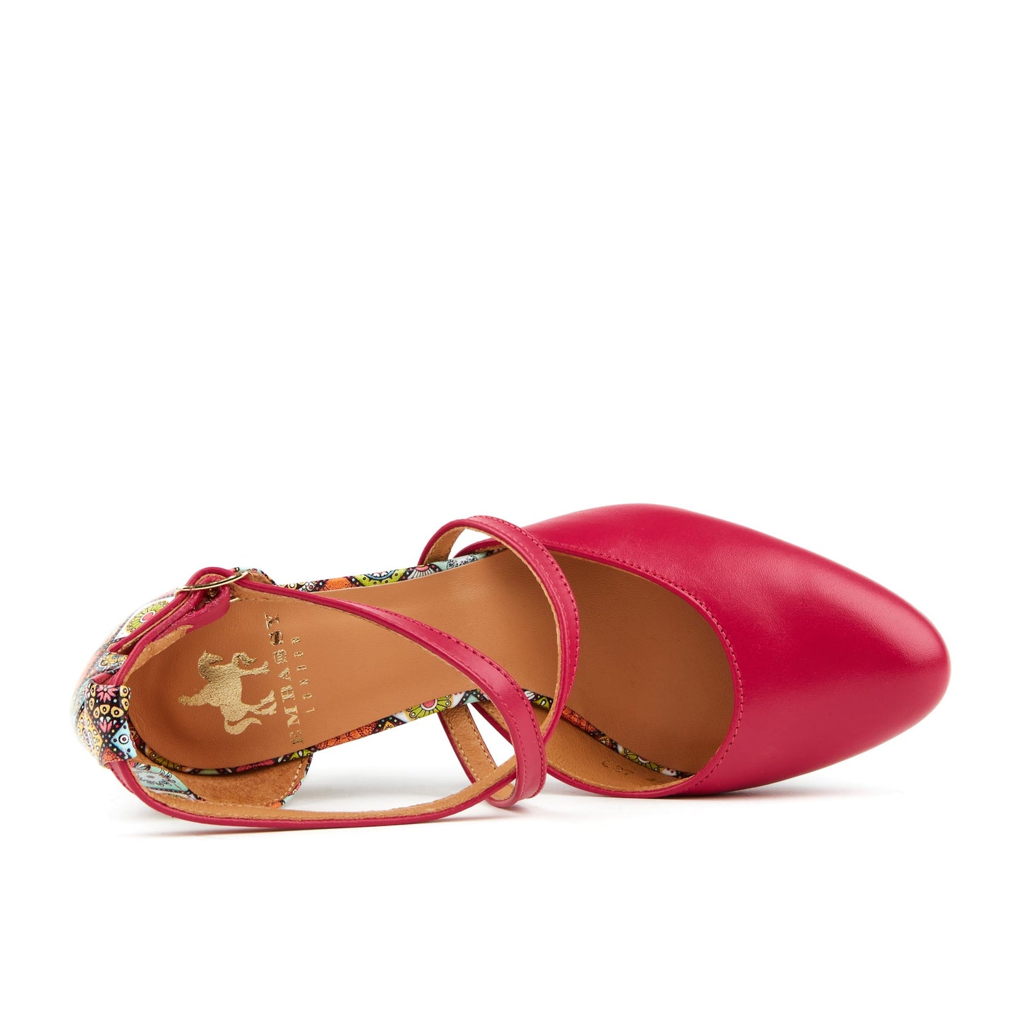 Kylie - Pink Summer Patchwork Heels Embassy London