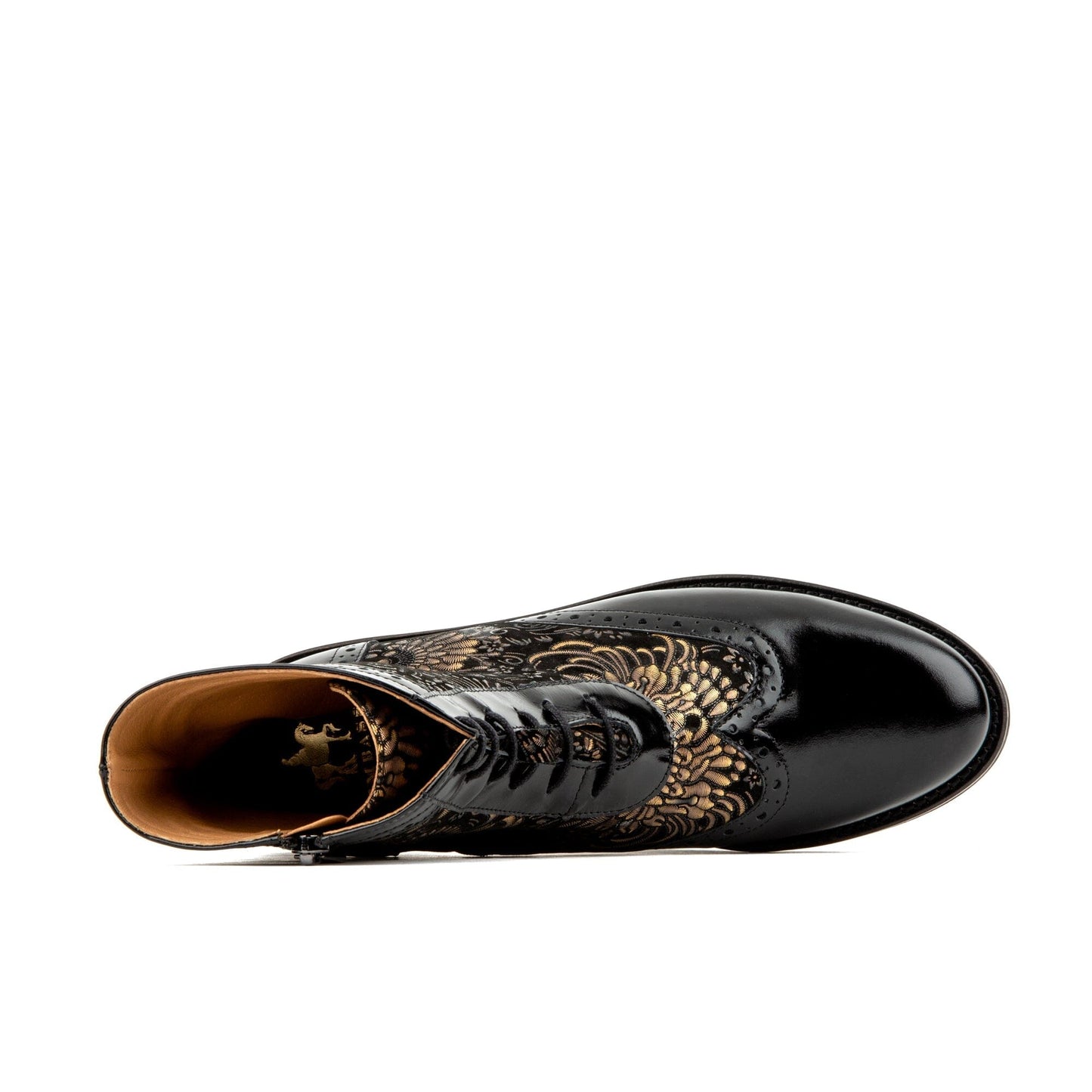 Mantis - Black & Gold Ankle Boots Embassy London