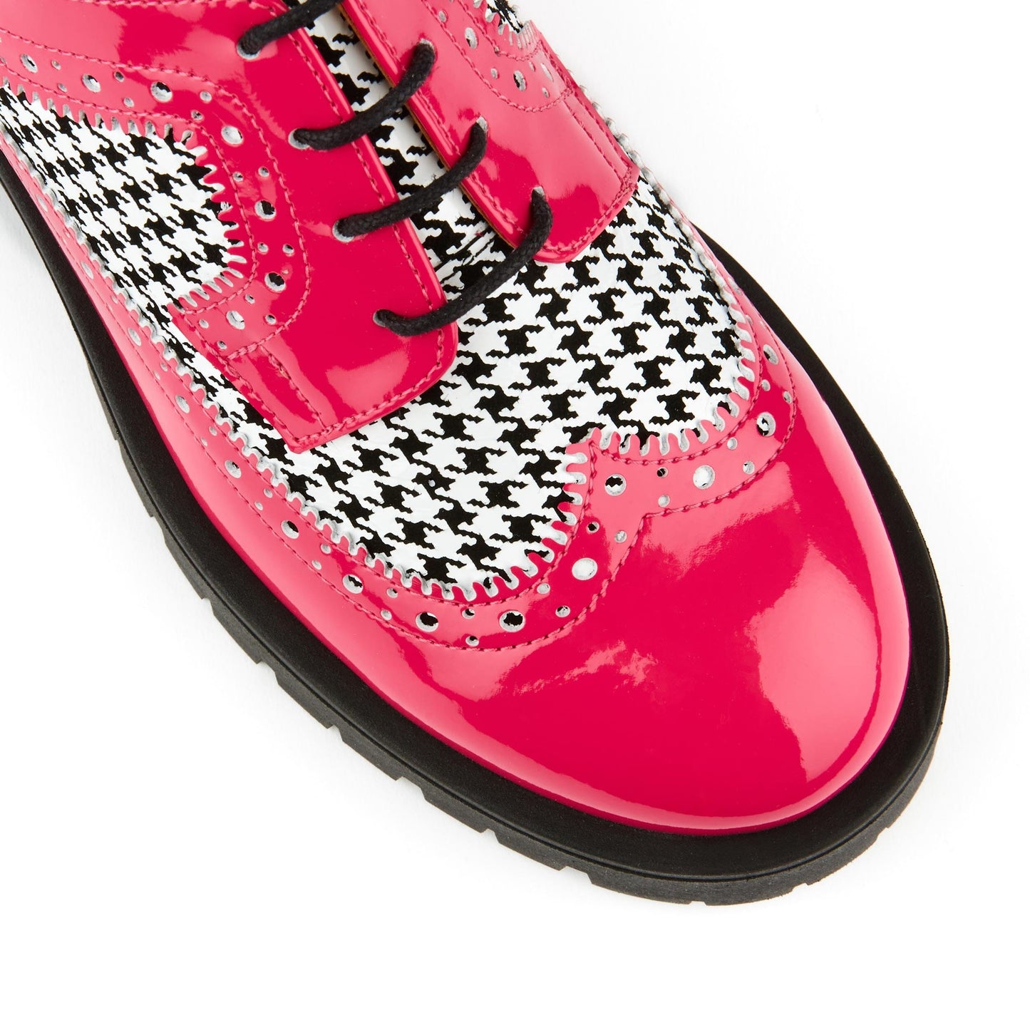 Artisan - Pink & Black Houndstooth Womens Shoes Embassy London