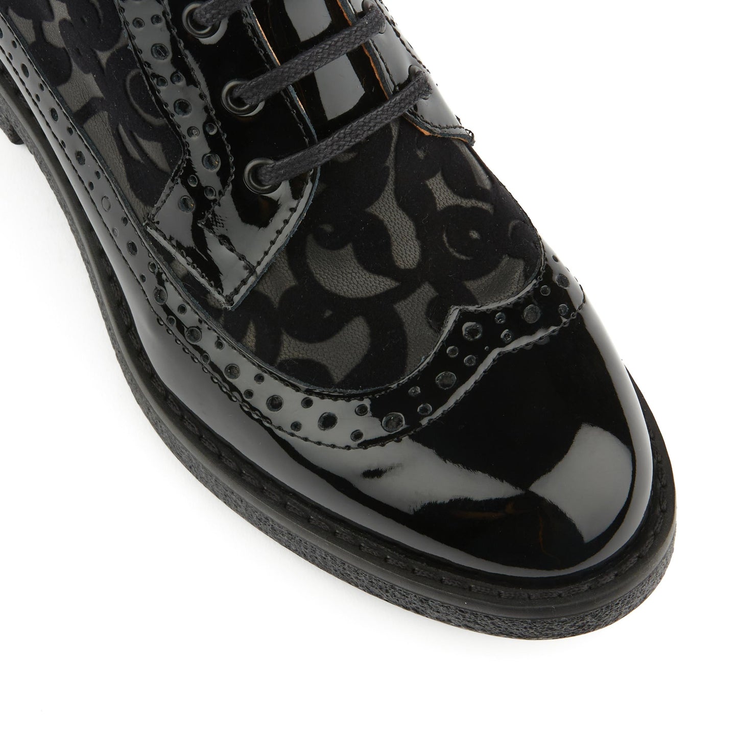 Hatter - Black Floral Ankle Boots Embassy London