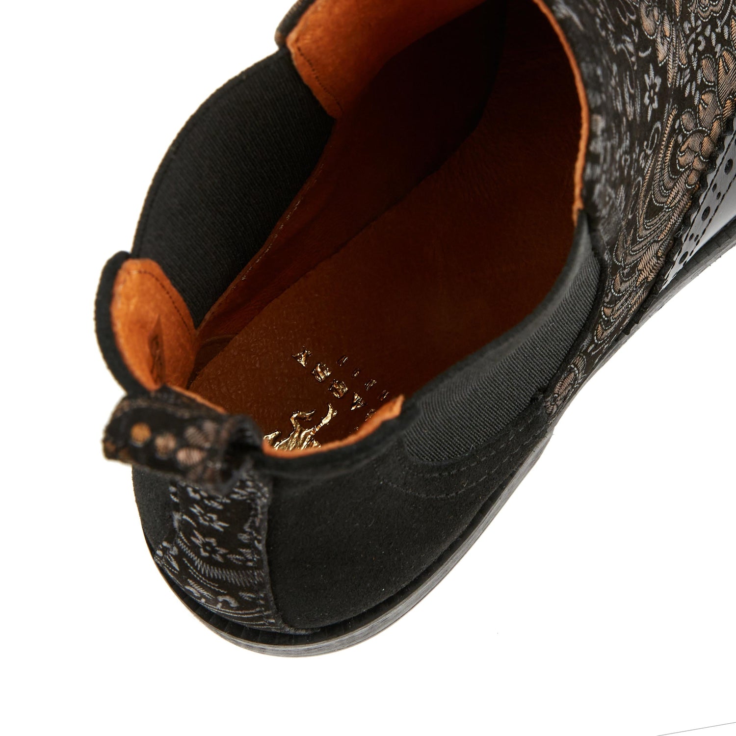 Mamacita - Black & Gold Ankle Boots Embassy London