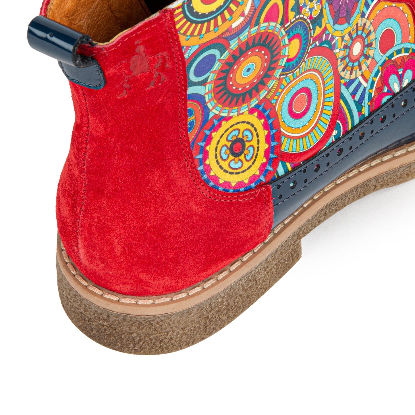 Hatter - 'Signature' Red & Navy Ankle Boots Embassy London