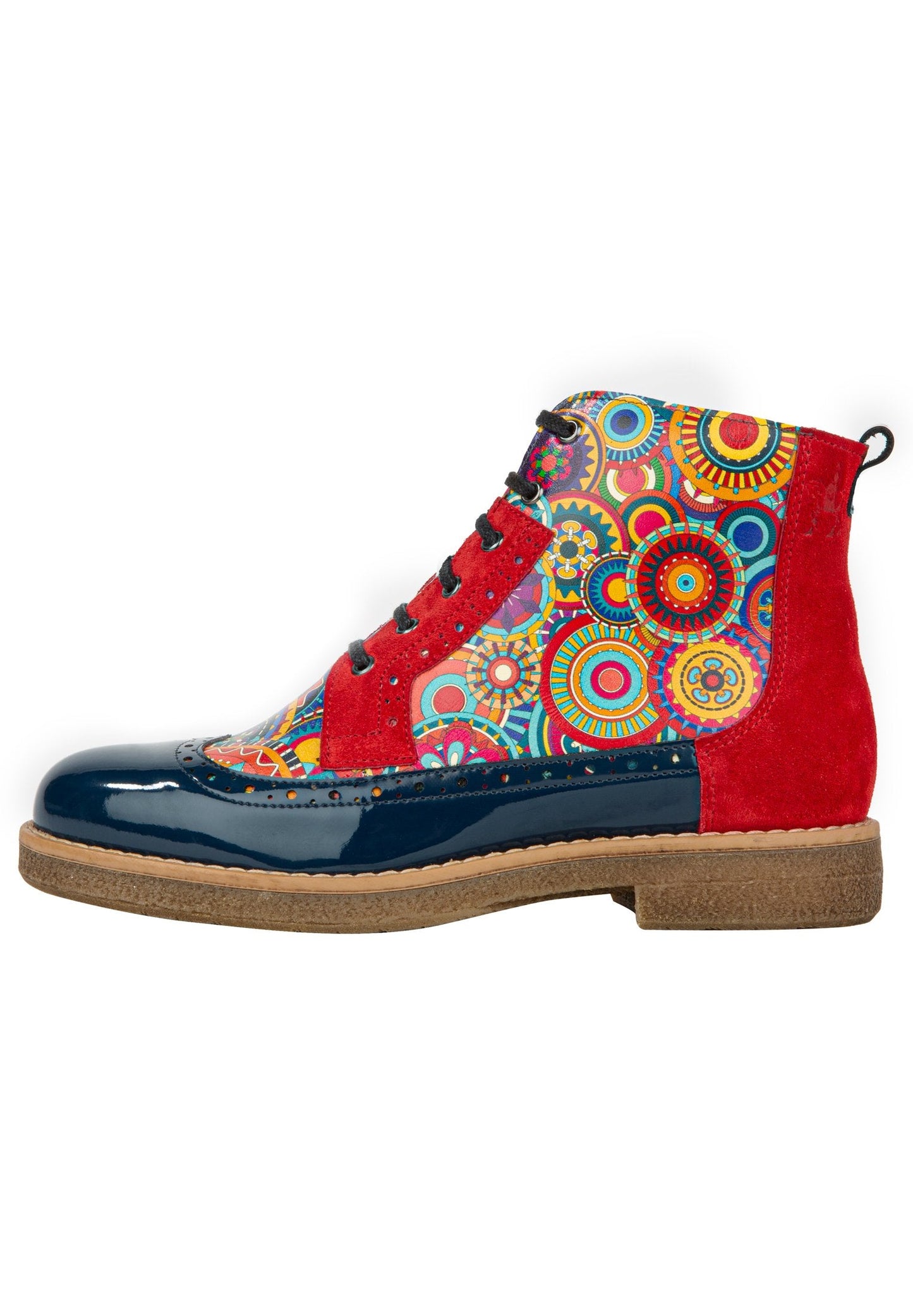 Hatter - 'Signature' Red & Navy Ankle Boots Embassy London