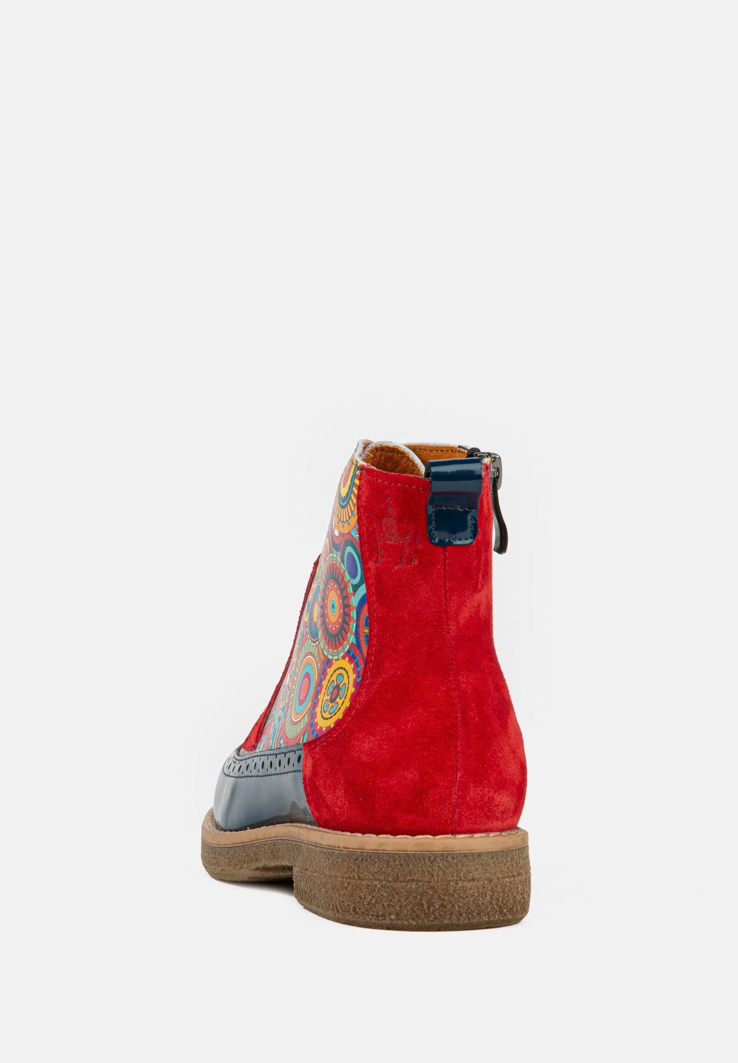 Hatter - 'Signature' Red & Navy Ankle Boots Embassy London