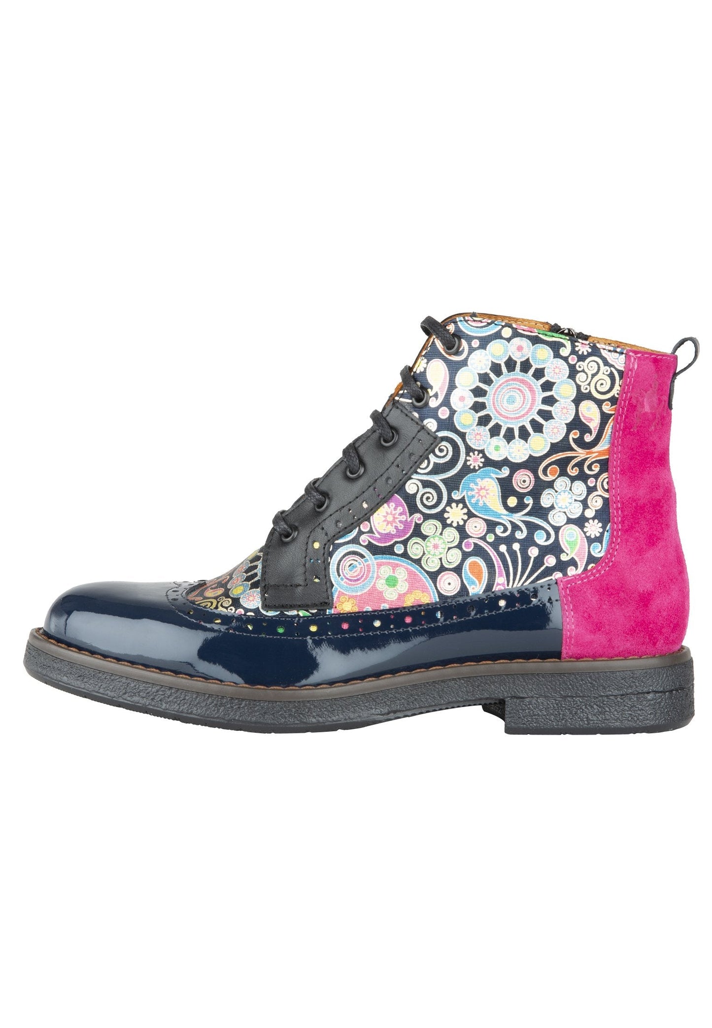 Hatter - Navy Pink Ankle Boots Embassy London