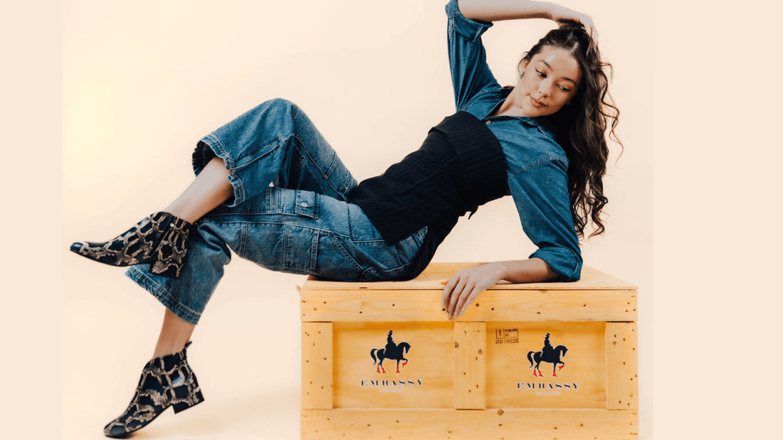 What Shoes are being worn with this season's trending Denim Jackets