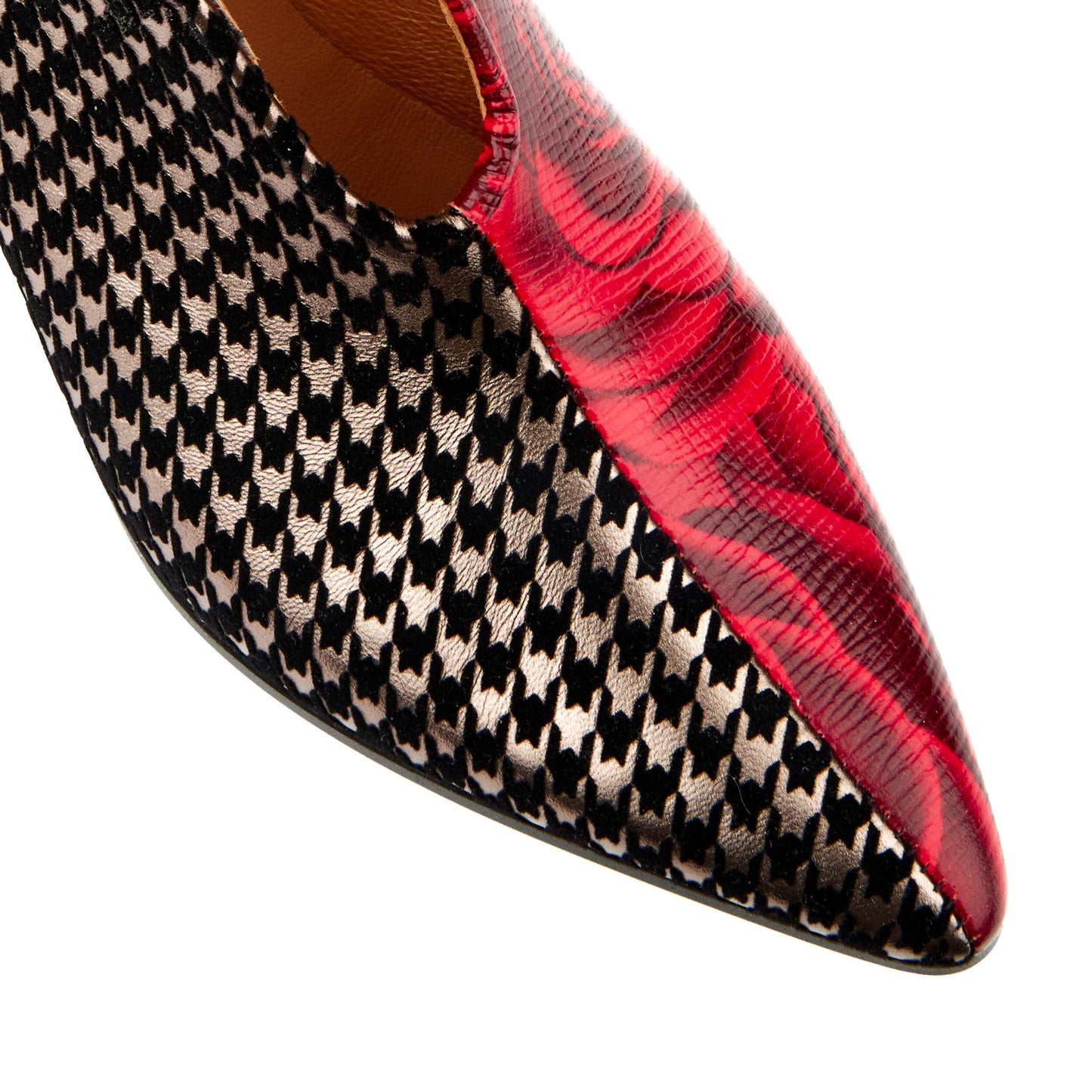 Charlotte - Red Rose & Houndstooth Womens Heels Embassy London 