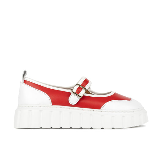 Sophie - Red & White Womens Sandals Embassy London 