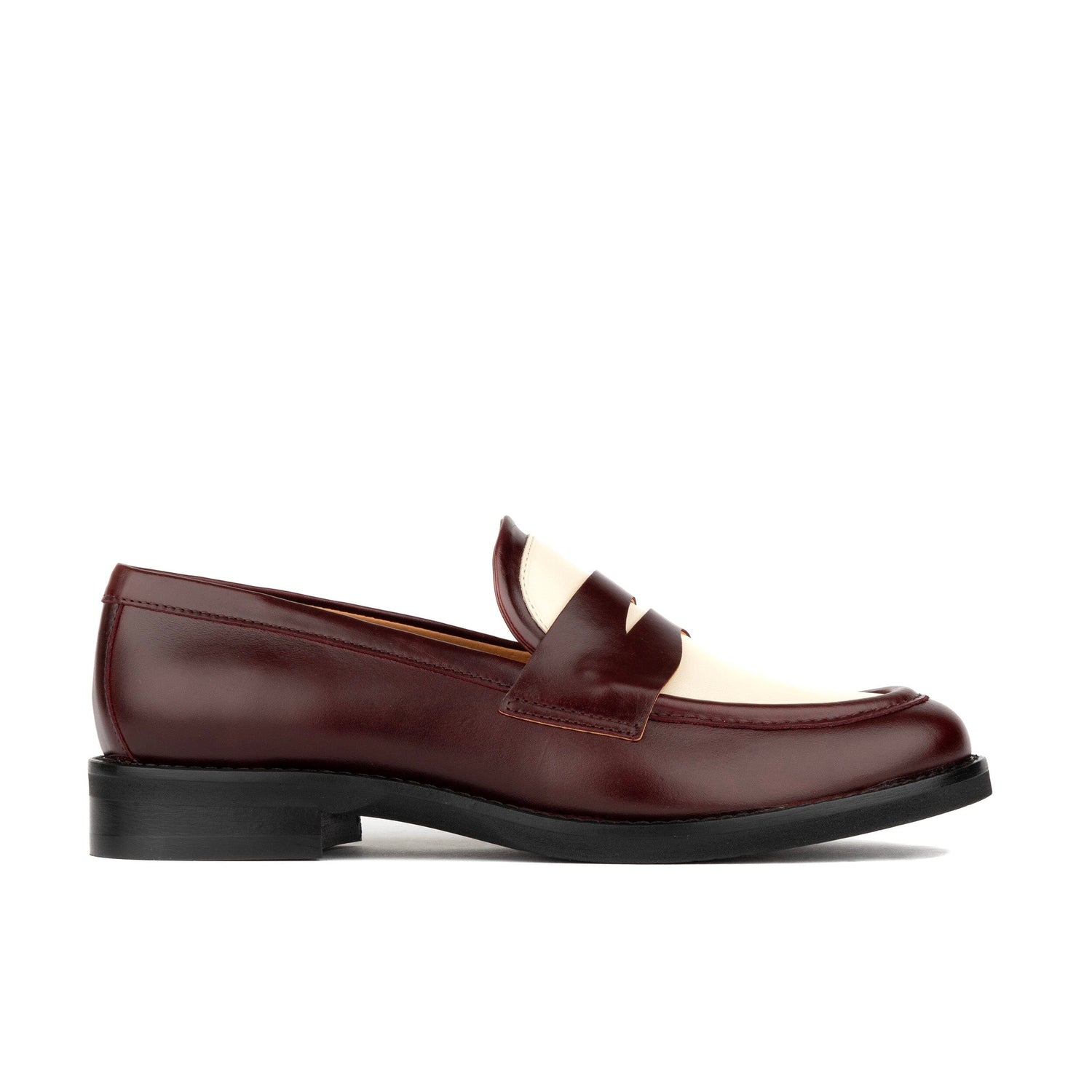 Kay - Burgundy & Cream Womens Loafers Embassy London 