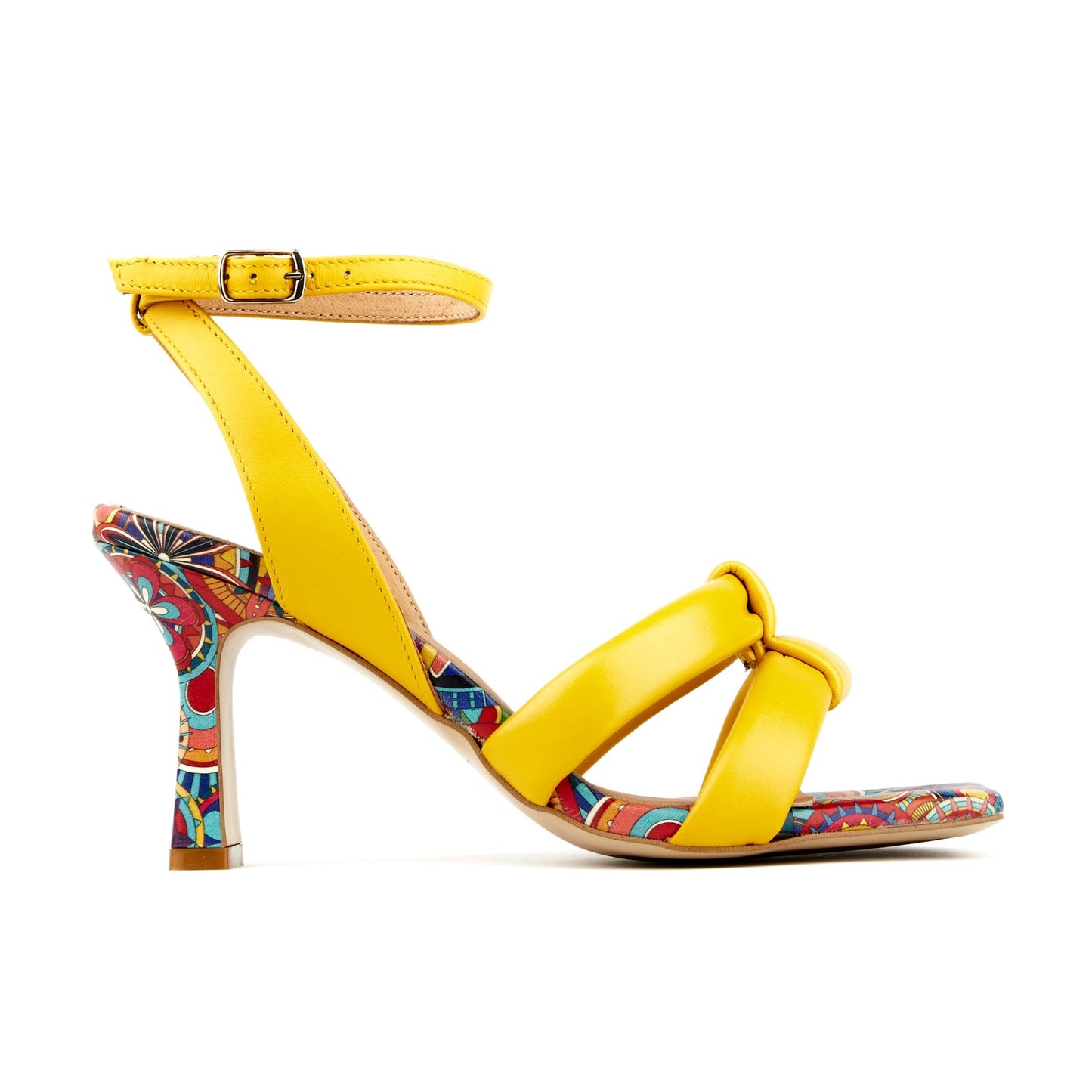 Malibu Yellow Signature Print | Women's Designer Heels | Embassy London USA