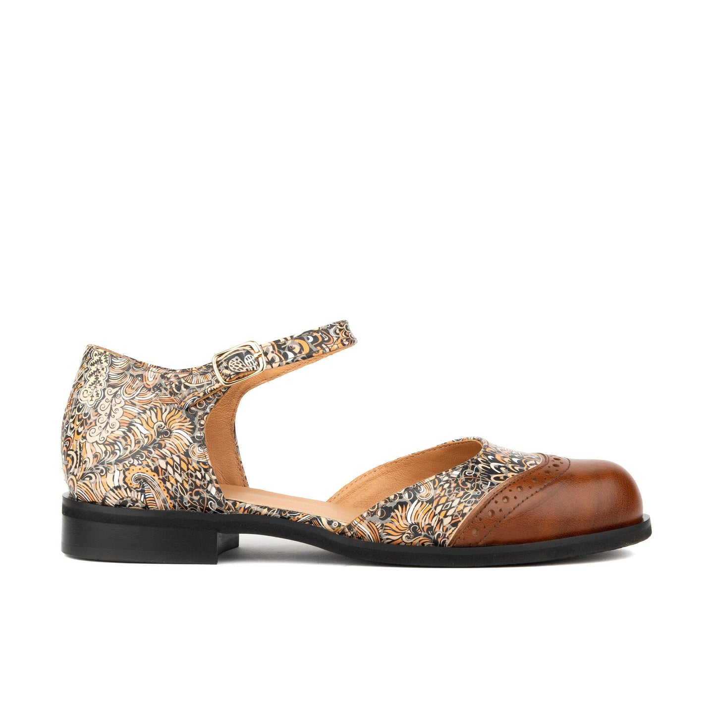Gigot - Brown Paisley Womens Sandals Embassy London 