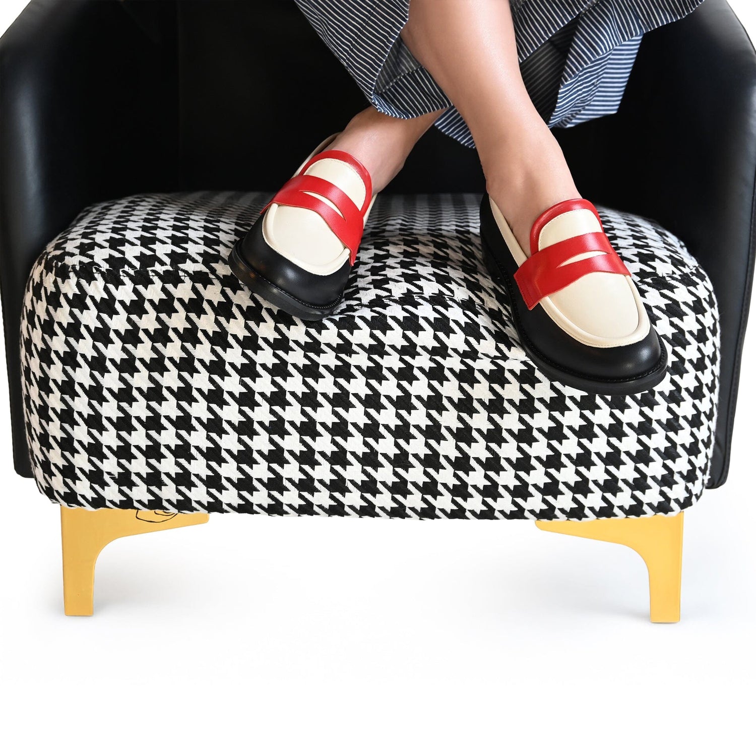 Kay - Red & Cream Womens Loafers Embassy London 