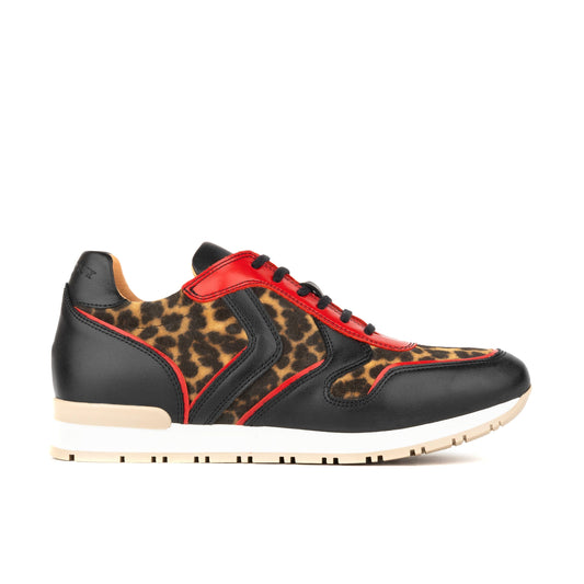 Savana - Leopard & Red Womens Trainers Embassy London 