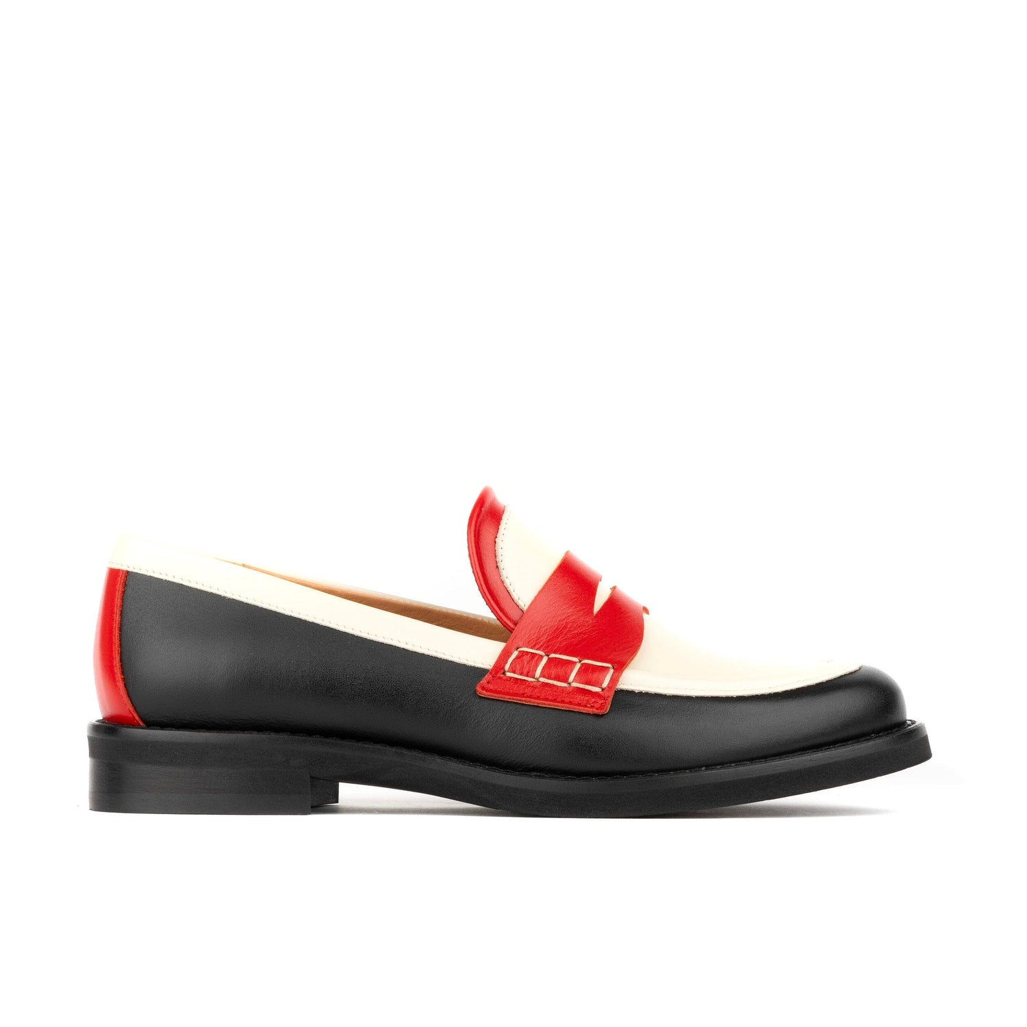 Kay - Red & Cream Womens Loafers Embassy London 