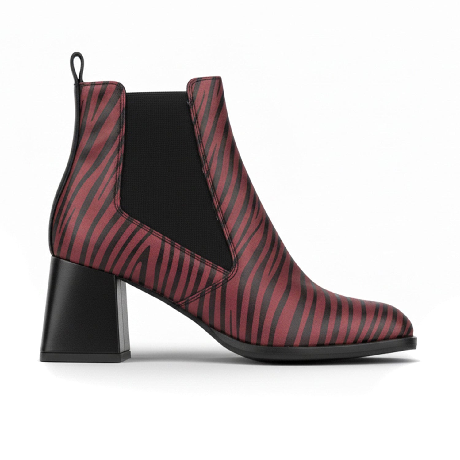 Claudia Mini - Burgundy & Black Womens Ankle Boots Embassy London 