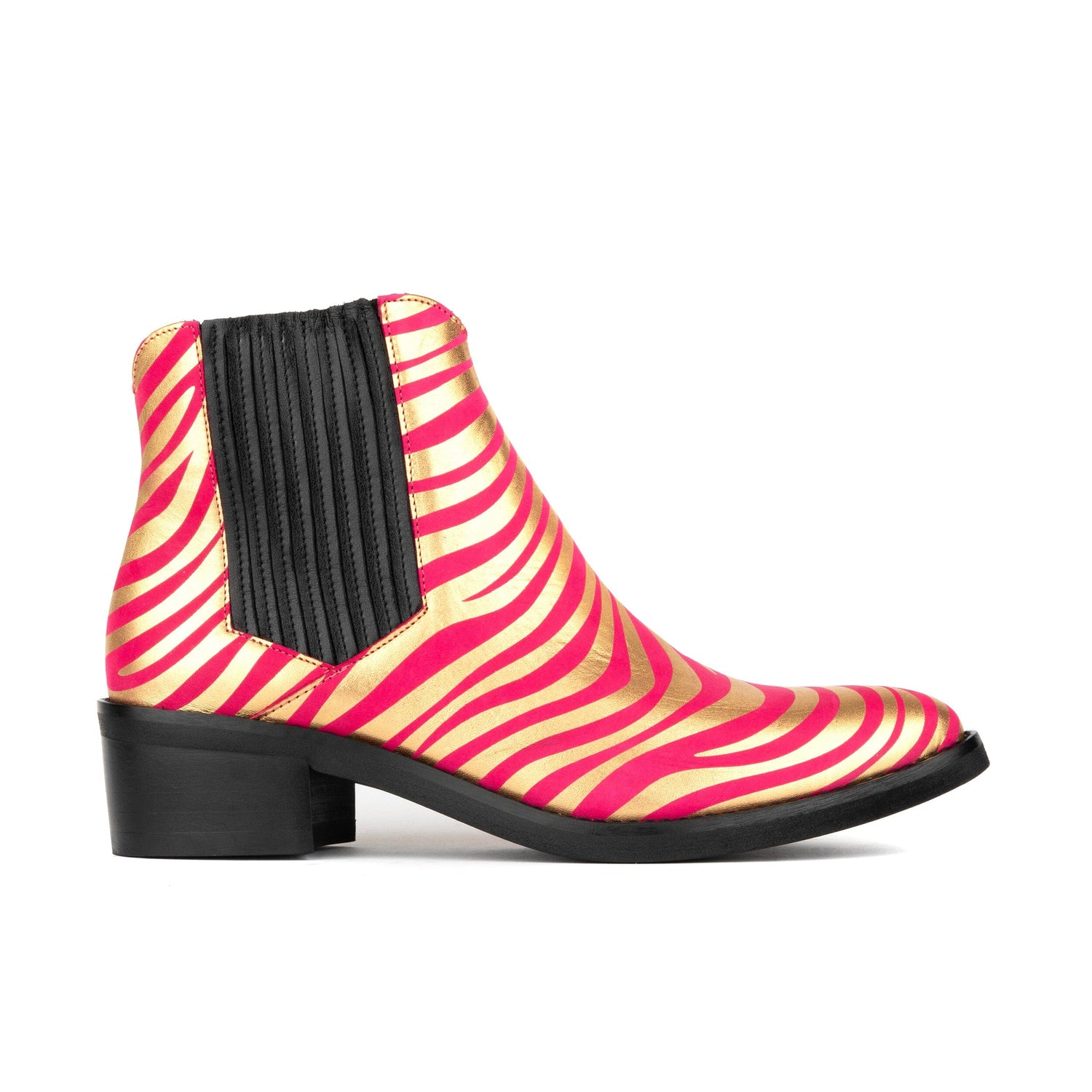 Texas - Pink & Gold Womens Ankle Boots Embassy London 