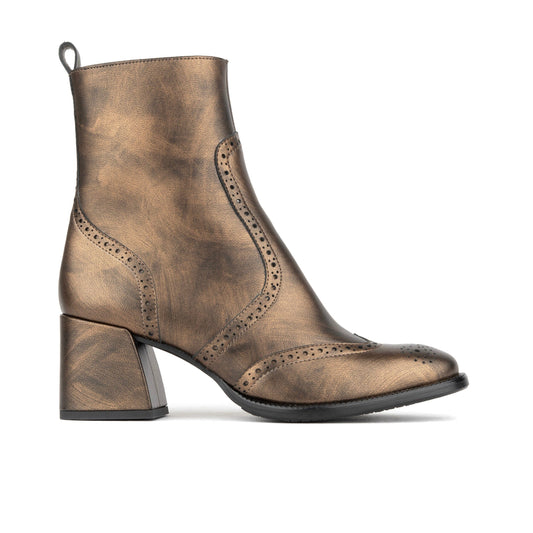 Chloe - Burnished Gold Womens Ankle Boots Embassy London 