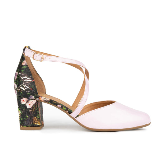 Danni - Light Pink & Butterfly Multi Womens Heels Embassy London 