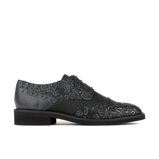 Eton - Black & Silver Womens Shoes Embassy London 